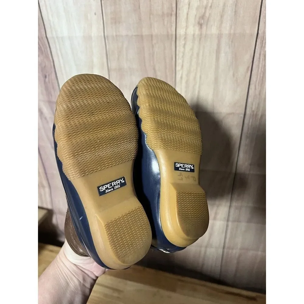 Sperry Top Sider Little Kids Saltwater Blue Brown Duck Rain Boots